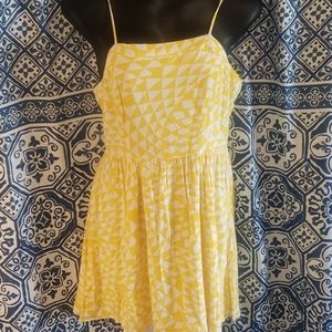 Ambar | Size 8 | Yellow Pattern Fit & Flare Dress